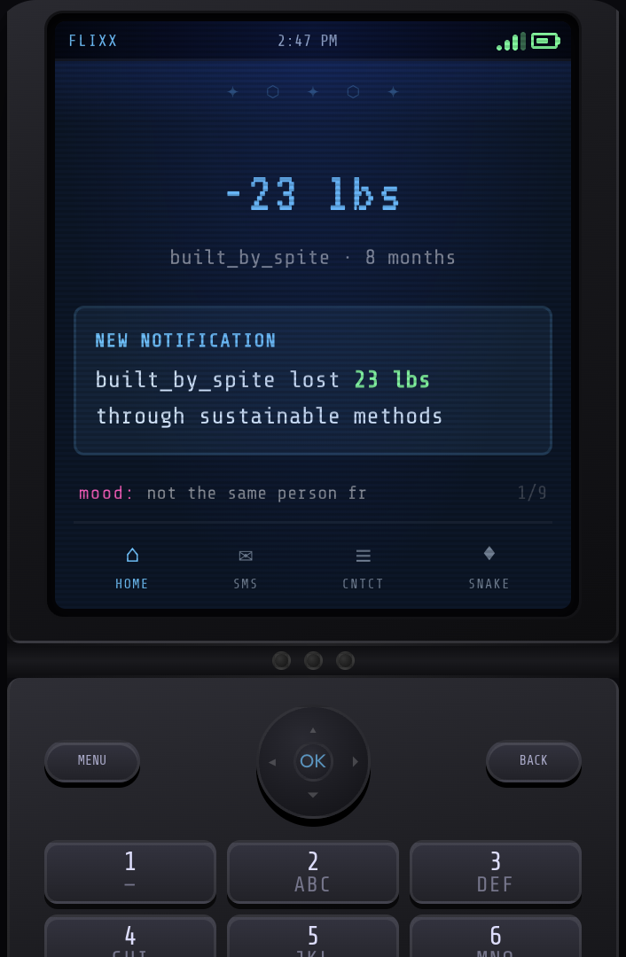 FlipPhone — home screen notification