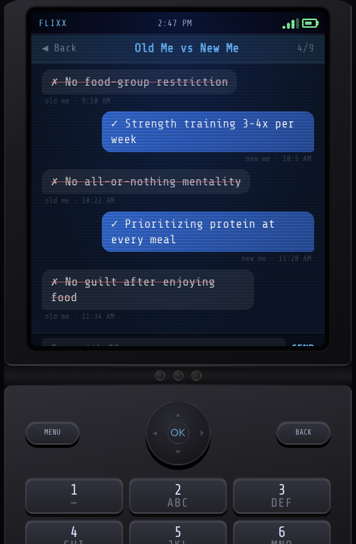 FlipPhone — SMS old vs new