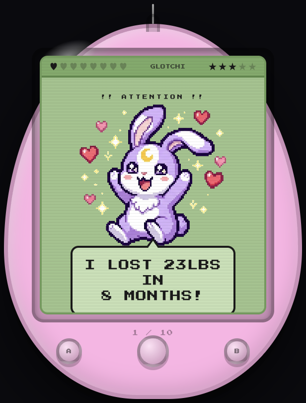 GloTchi — virtual pet celebrating